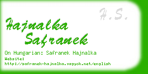 hajnalka safranek business card